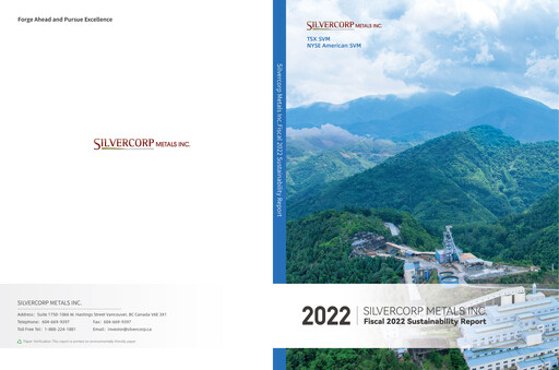 Thumbnail Silvercorp Metals
 Sustainability Report fy2022