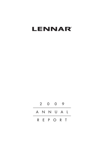 Vorschaubild Lennar Jahresbericht 2009