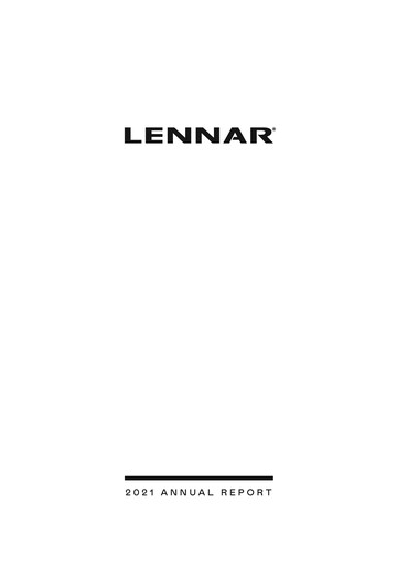 Thumbnail Lennar Annual Report 2021