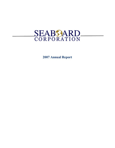 Miniature Seaboard Corporation Rapport annuel 2007