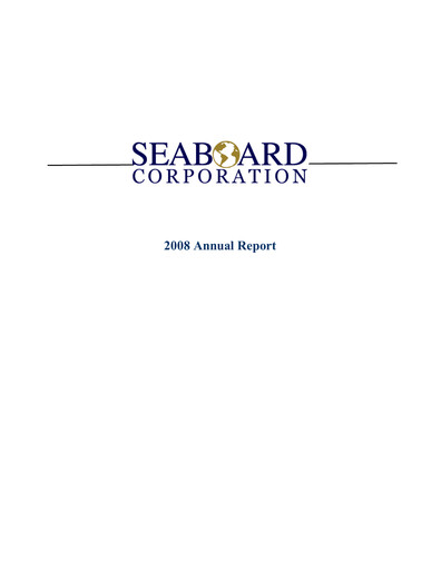 Miniature Seaboard Corporation Rapport annuel 2008