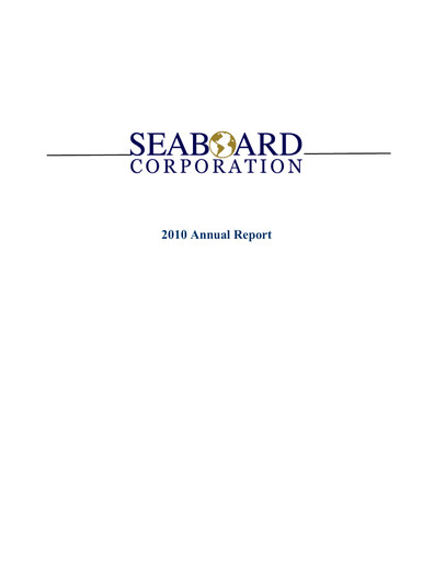 Miniature Seaboard Corporation Rapport annuel 2010