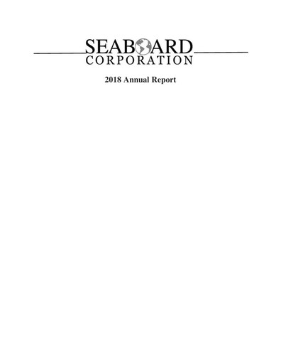 Miniature Seaboard Corporation Rapport annuel 2018