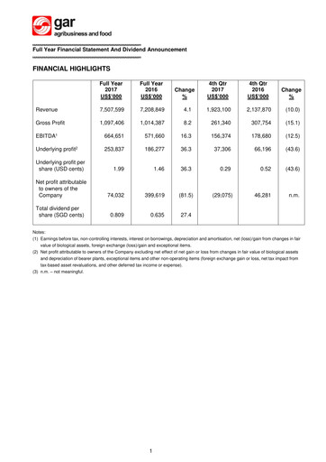 Thumbnail Golden Agri-Resources Financial Statement 2017