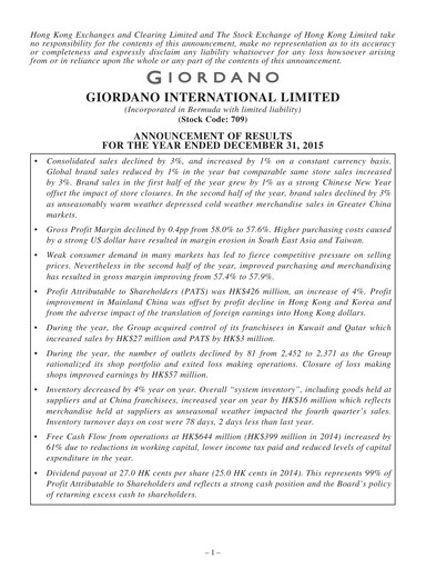 Miniature Giordano Rapport financier 2015