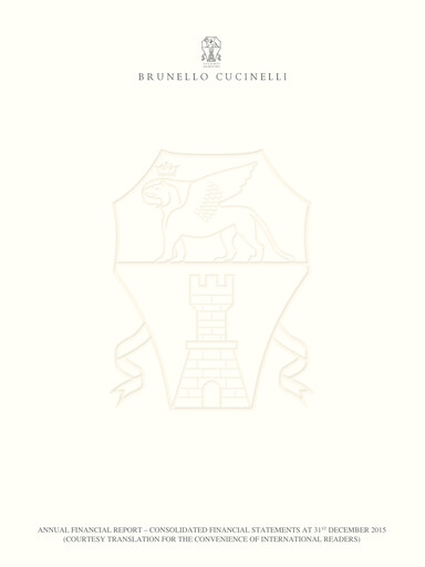 Miniature Brunello Cucinelli Rapport annuel 2015