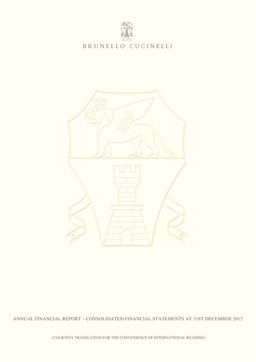 Thumbnail Brunello Cucinelli Financial Statement 2012