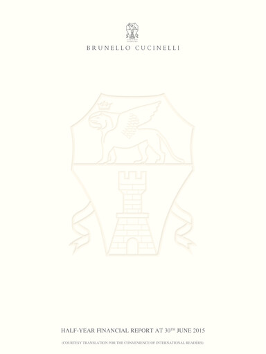Miniature Brunello Cucinelli Rapport semestriel 2015-h1