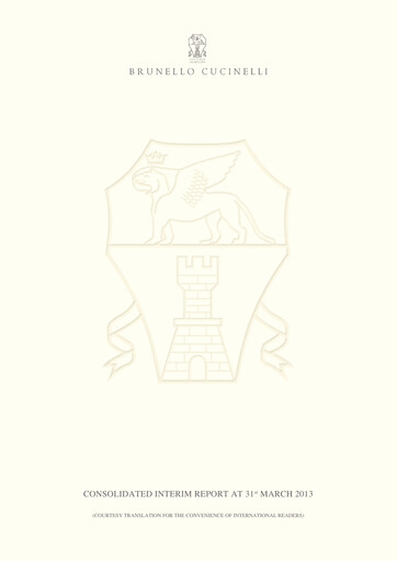 Thumbnail Brunello Cucinelli Quarterly Report 2013-q1