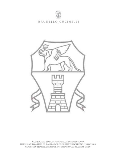 Miniature Brunello Cucinelli Rapport de durabilité 2019