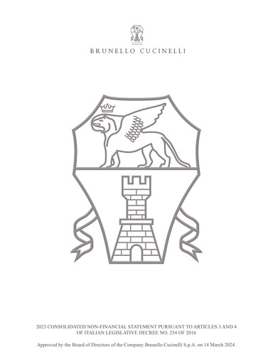 Miniature Brunello Cucinelli Rapport de durabilité 2023