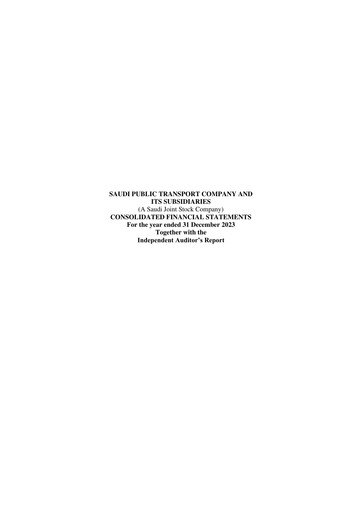 Thumbnail SAPTCO (Saudi Public Transport Company) Financial Statement 2023