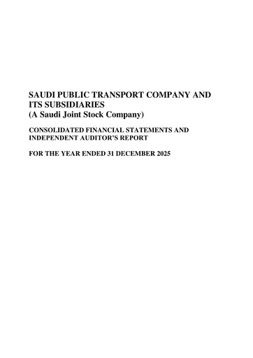 Thumbnail SAPTCO (Saudi Public Transport Company) Financial Statement 2025