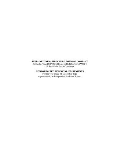 Miniature Sustained Infrastructure Holding Company (sisco) Bilan financier 2023