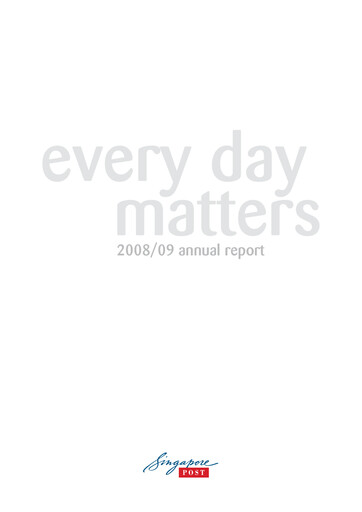 Miniature Singapore Post Rapport annuel 2008-2009