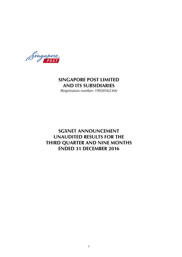 Thumbnail Singapore Post Quarterly Report 2016-2017-q3