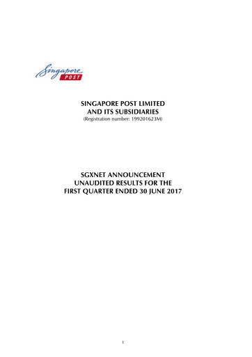 Thumbnail Singapore Post Quarterly Report 2017-2018-q1
