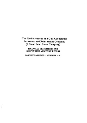 Thumbnail Medgulf (The Mediterranean and Gulf Cooperative Insurance and Reinsurance Company) Financial Statement 2016