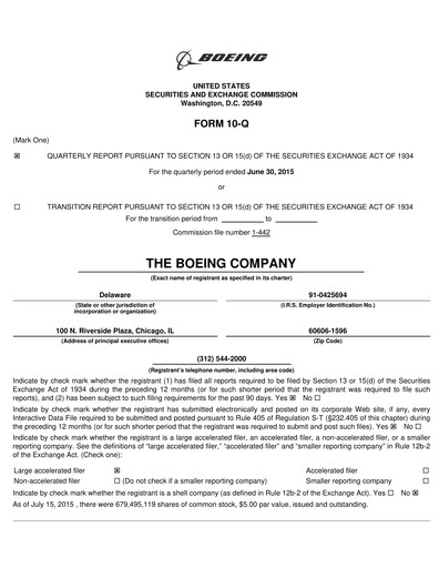 Miniature Boeing Rapport trimestriel 2015-q2