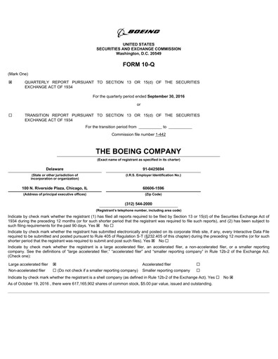 Miniature Boeing Rapport trimestriel 2016-q3