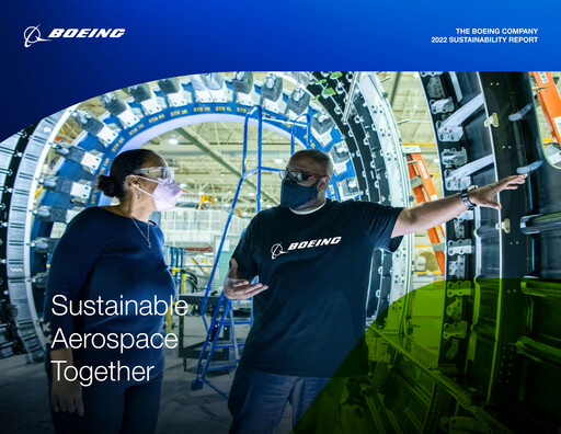 Thumbnail Boeing Sustainability Report 2022