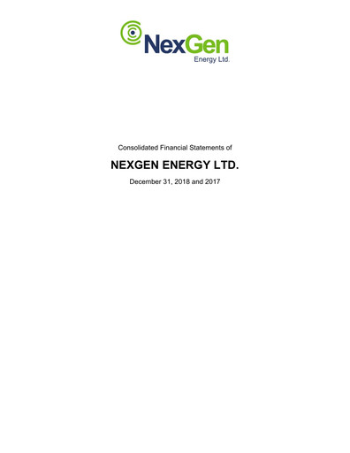 Thumbnail NexGen Energy
 Financial Statement 2018