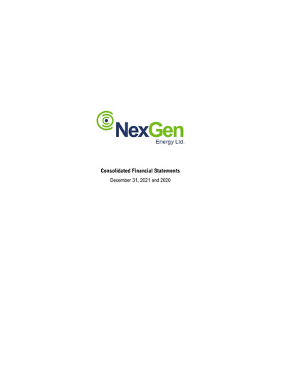 Thumbnail NexGen Energy
 Financial Statement 2021