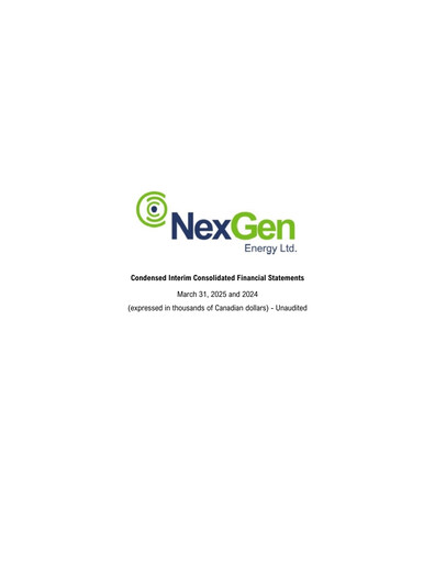 Thumbnail NexGen Energy
 Quarterly Report 2025-q1