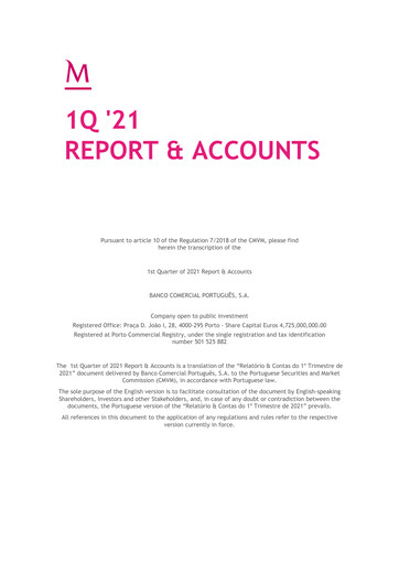 Thumbnail Banco Comercial Português (Millennium bcp) Quarterly Report 2021-q1