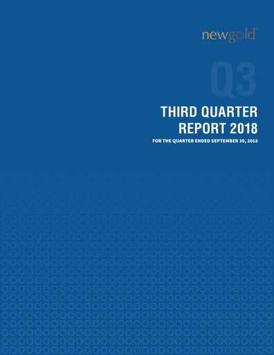 Vorschaubild New Gold Quartalsbericht 2018-q3