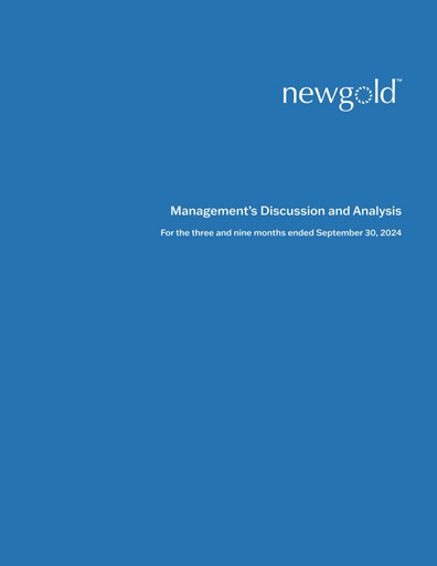 Vorschaubild New Gold Quartalsbericht 2024-q3
