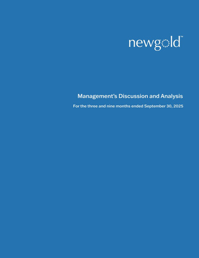 Vorschaubild New Gold Quartalsbericht 2025-q3