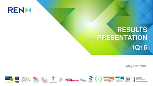 Thumbnail REN (Redes Energéticas Nacionais) Quarterly Report 2016-q1