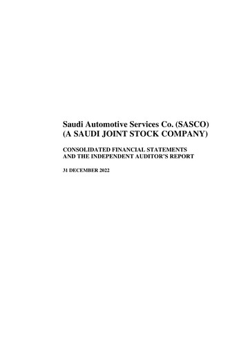 Thumbnail Saudi Automotive Services Company Financial Statement 2022