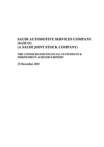Thumbnail Saudi Automotive Services Company Financial Statement 2023