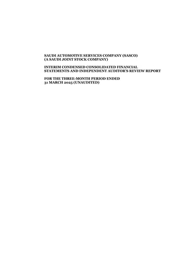 Thumbnail Saudi Automotive Services Company Quarterly Report 2025-q1