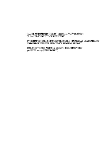 Thumbnail Saudi Automotive Services Company Quarterly Report 2025-q2
