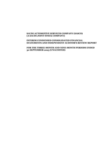Thumbnail Saudi Automotive Services Company Quarterly Report 2025-q3