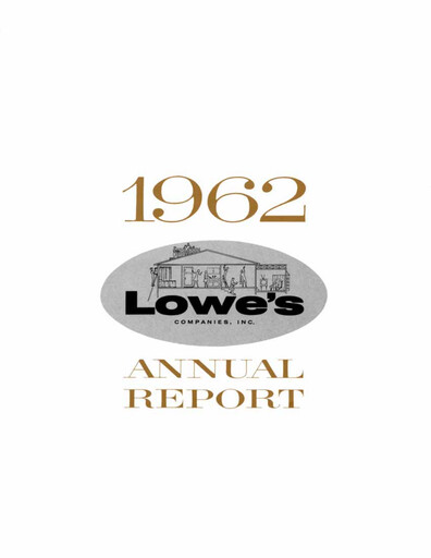 Miniature Lowe's Companies Rapport annuel 1962