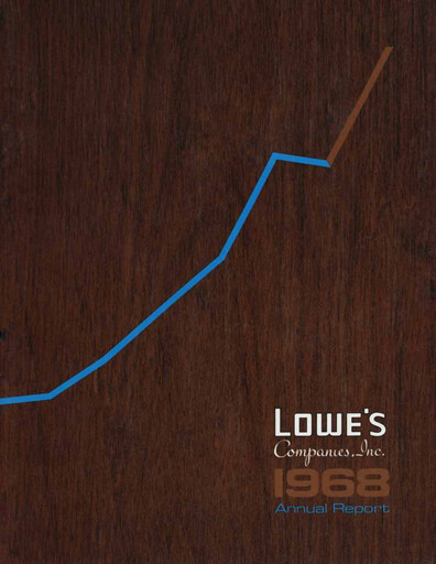 Miniature Lowe's Companies Rapport annuel 1968