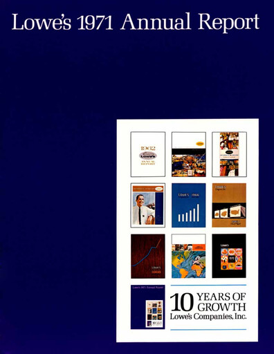 Miniature Lowe's Companies Rapport annuel 1971