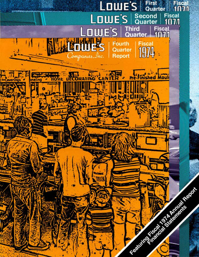 Miniature Lowe's Companies Rapport annuel 1974