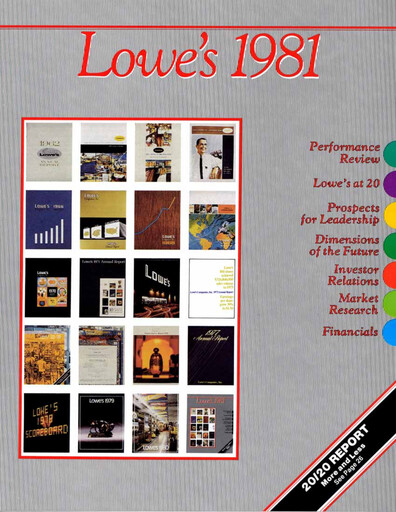 Miniature Lowe's Companies Rapport annuel 1981