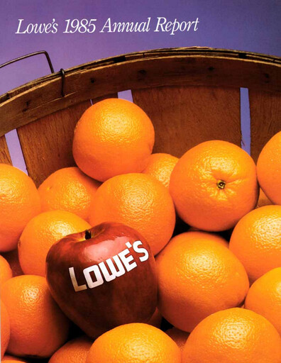 Miniature Lowe's Companies Rapport annuel 1985