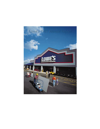 Miniature Lowe's Companies Rapport annuel 1997