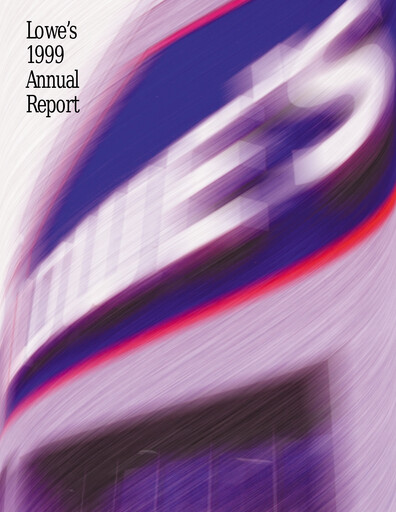 Miniature Lowe's Companies Rapport annuel 1999