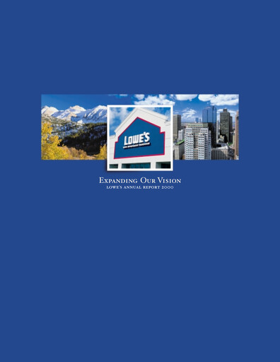 Miniature Lowe's Companies Rapport annuel 2000