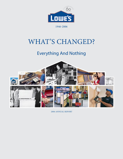 Miniature Lowe's Companies Rapport annuel 2006