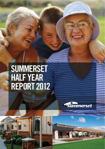 Thumbnail Summerset Holdings
 Half-year Report 2012-h1