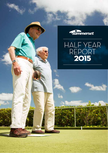 Thumbnail Summerset Holdings
 Half-year Report 2015-h1
